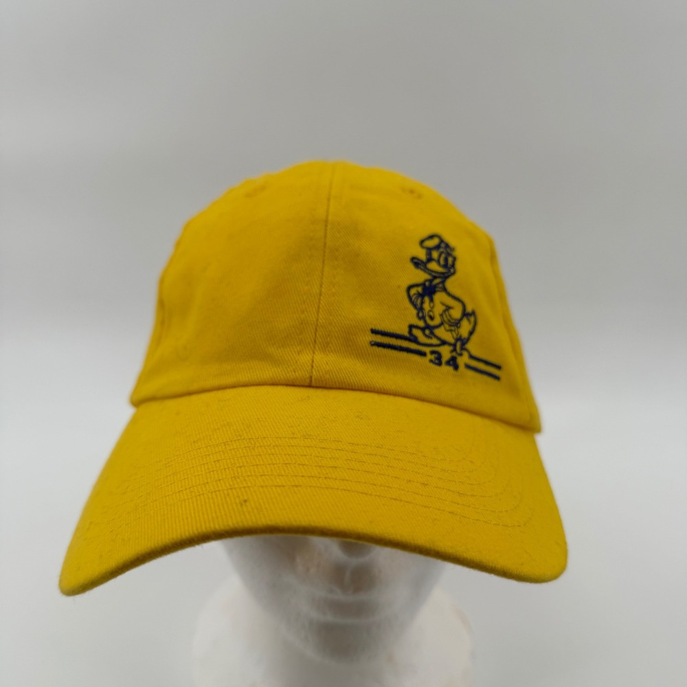 Disney Parks‎ Donald Duck 34 Yellow Baseball Cap Adult Size 57 61cm Cotton